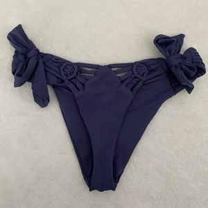 Frankie’s Bikinis Crochet Bottom Navy Medium